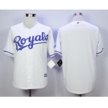 Men Kansas City Royals Blank White 2016 Official Cool Base Jersey