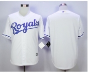 Men Kansas City Royals Blank White 2016 Official Cool Base Jersey