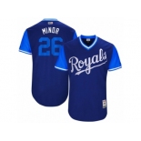 Men's 2017 Little League World Series Royals #26 Mike Minor Minor Royal Jersey