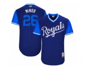 Men's 2017 Little League World Series Royals #26 Mike Minor Minor Royal Jersey