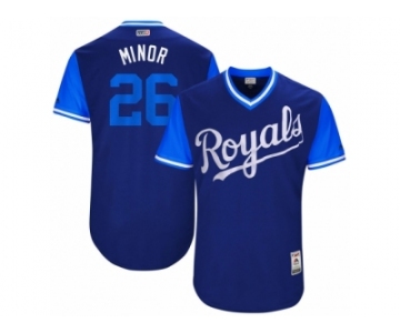 Men's 2017 Little League World Series Royals #26 Mike Minor Minor Royal Jersey