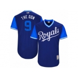 Men's 2017 Little League World Series Royals #9 Drew Butera The Don Royal Jersey