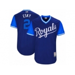 Men's 2017 Little League World Series Royals Alcides Escobar #2 Esky Royal Jersey