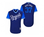 Men's 2017 Little League World Series Royals Brandon Moss #37 Moss Dogg Royal Jersey