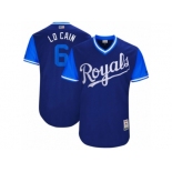 Men's 2017 Little League World Series Royals Lorenzo Cain #6 Lo Cain Royal Jersey