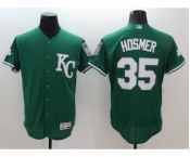 Men's Kansas City Royals #35 Eric Hosmer Majestic Green Celtic Flexbase Authentic Collection Player Jersey