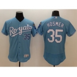 Men's Kansas City Royals #35 Eric Hosmer Majestic Light Blue Flexbase Authentic Collection Player Jersey