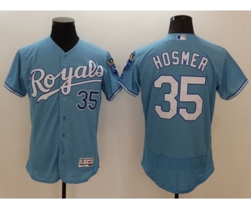 Men's Kansas City Royals #35 Eric Hosmer Majestic Light Blue Flexbase Authentic Collection Player Jersey