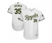 Men's Kansas City Royals #35 Eric Hosmer White Flexbase Authentic Collection Memorial Day Stitched MLB Jersey