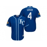 Men's Kansas City Royals #4 Alex Gordon 2017 Spring Training Cool Base Stitched MLB Jersey