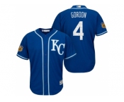 Men's Kansas City Royals #4 Alex Gordon 2017 Spring Training Cool Base Stitched MLB Jersey