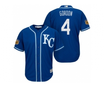 Men's Kansas City Royals #4 Alex Gordon 2017 Spring Training Cool Base Stitched MLB Jersey