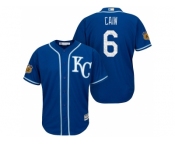 Men's Kansas City Royals #6 Lorenzo Cain 2017 Spring Training Cool Base Stitched MLB Jersey