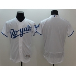 Men's Kansas City Royals Blabk Majestic White Flexbase Authentic Collection Team Jersey