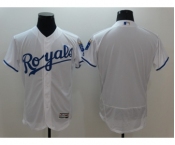 Men's Kansas City Royals Blabk Majestic White Flexbase Authentic Collection Team Jersey