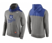 Men's Kansas City Royals Nike Gray Cooperstown Collection Hybrid Pullover Hoodie