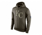 Men's Kansas City Royals Nike Olive Salute To Service KO Performance Hoodie