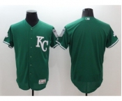 Men's Kansas City Royals blank Majestic Green Celtic Flexbase Authentic Collection Jersey