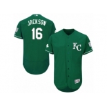 Men's Majestic Kansas City Royals #16 Bo Jackson Green Celtic Flexbase Authentic Collection MLB Jersey