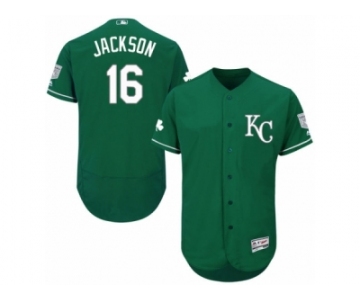 Men's Majestic Kansas City Royals #16 Bo Jackson Green Celtic Flexbase Authentic Collection MLB Jersey