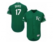 Men's Majestic Kansas City Royals #17 Wade Davis Green Celtic Flexbase Authentic Collection MLB Jersey