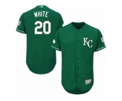 Men's Majestic Kansas City Royals #20 Frank White Green Celtic Flexbase Authentic Collection MLB Jersey