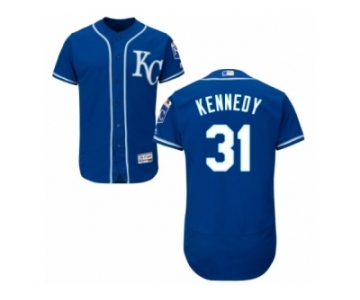 Men's Majestic Kansas City Royals #31 Ian Kennedy Blue Flexbase Authentic Collection MLB Jersey