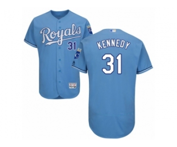 Men's Majestic Kansas City Royals #31 Ian Kennedy Light Blue Flexbase Authentic Collection MLB Jersey