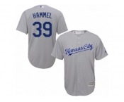 Men's Majestic Kansas City Royals #39 Jason Hammel Replica Grey Road Cool Base MLB Jersey