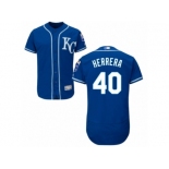 Men's Majestic Kansas City Royals #40 Kelvin Herrera Blue Flexbase Authentic Collection MLB Jersey