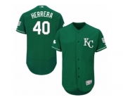 Men's Majestic Kansas City Royals #40 Kelvin Herrera Green Celtic Flexbase Authentic Collection MLB Jersey