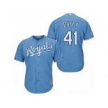 Men's Majestic Kansas City Royals #41 Danny Duffy Replica Light Blue Alternate 1 Cool Base MLB Jersey