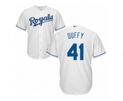 Men's Majestic Kansas City Royals #41 Danny Duffy Replica White Home Cool Base MLB Jersey