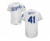 Men's Majestic Kansas City Royals #41 Danny Duffy White Flexbase Authentic Collection MLB Jersey