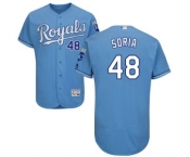 Men's Majestic Kansas City Royals #48 Joakim Soria Light Blue Flexbase Authentic Collection MLB Jersey