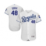 Men's Majestic Kansas City Royals #48 Joakim Soria White Flexbase Authentic Collection MLB Jersey