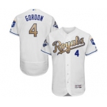 mlb jerseys kansas city royals #4 gordon white world series champions gold