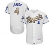 mlb jerseys kansas city royals #4 gordon white world series champions gold