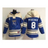 mlb jerseys kansas city royals #8 moustakas blue[pullover hooded sweatshirt]