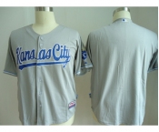 mlb jerseys kansas city royals blank grey