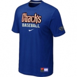 MLB Arizona Diamondbacks Crimson Blue Nike Short Sleeve Practice T-Shirt