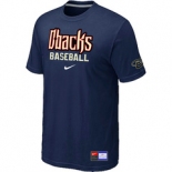 MLB Arizona Diamondbacks Crimson D.Blue Nike Short Sleeve Practice T-Shirt