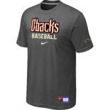 MLB Arizona Diamondbacks Crimson D.Grey Nike Short Sleeve Practice T-Shirt