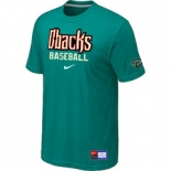 MLB Arizona Diamondbacks Crimson Green Nike Short Sleeve Practice T-Shirt