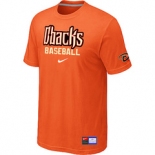 MLB Arizona Diamondbacks Crimson Orange Nike Short Sleeve Practice T-Shirt