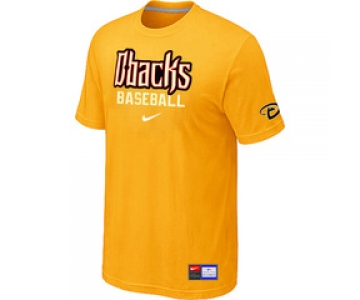 MLB Arizona Diamondbacks Crimson Yellow Nike Short Sleeve Practice T-Shirt