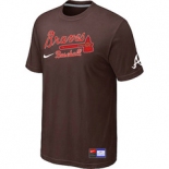 MLB Atlanta Braves Brown Nike Short Sleeve Practice T-Shirt