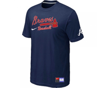 MLB Atlanta Braves D.Blue Nike Short Sleeve Practice T-Shirt