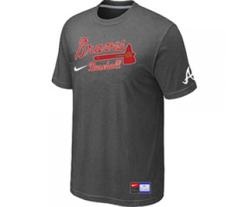 MLB Atlanta Braves D.Grey Nike Short Sleeve Practice T-Shirt