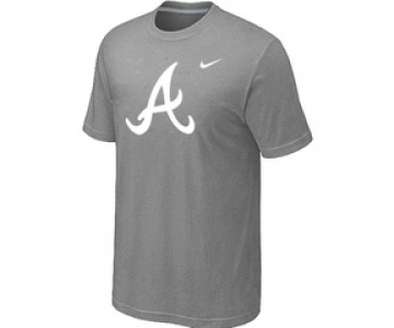 MLB Atlanta Braves Heathered Nike L.Grey Blended T-Shirt